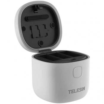 Telesin Triple Waterproof Charger Box for GoPro HERO 9/10/11/12 with TF Card Reader