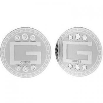 GUESS Pendientes G Coin Studs de Acero Inoxidable con Cristales