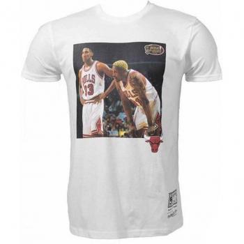 Camiseta Mitchell & Ness Chicago Bulls Blanco Hombre