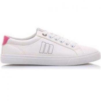 Mustang Aria Zapatillas Deportivas para Mujer en Color Blanco con Detalles de Colores, Cierre de Cordones y Puntera Redonda
