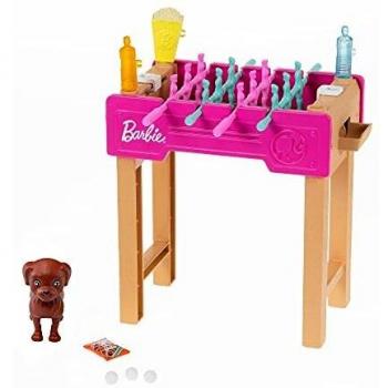 Barbie Mini Foosball Table Playset with Puppy and Accessories