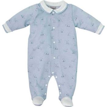 Pelele de bebé niño 100% algodón con estampado en color azul