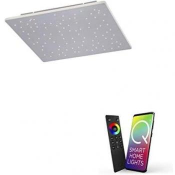 Plafoniera LED Inteligente Q-NIGHTSKY 60x60cm con Control Remoto y Cambio de Color 2700-5000K - Paul Neuhaus