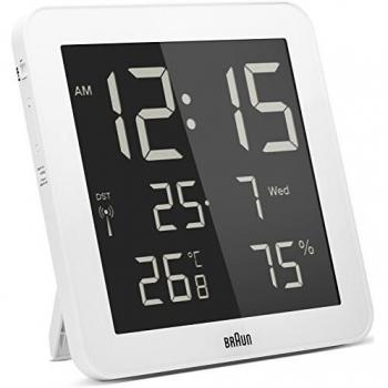 Braun BNC014-RC - Reloj de pared, 21.1 x 2.3 x 21.1 cm,color blanco