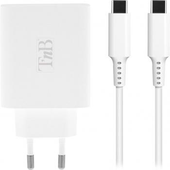 Cargador compacto T'nB iClick 65 W / 19 V para dispositivos con USB-C