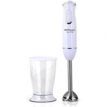 Orbegozo BT 2220 - Batidora de mano, 2 velocidades, Brazo y Hoja Acero Inox, Vaso 600 ml, 800 W
