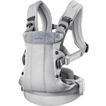 BABYBJÖRN Mochila Porta Bebé Harmony, 3D Malla, Plata