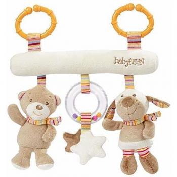 Trapezio de Actividad Arcoíris Fehn - Juguete de Tela para Agarrar, Sentir y Jugar para Bebés y Niños a Partir de 0 Meses - Medidas: 27cm de
