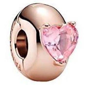 Pandora Pink Heart Solitaire Clip Charm