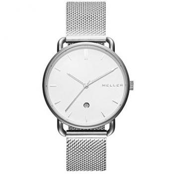 Reloj de Pulsera Meller W3P-2SILVER para Mujer - Acero inoxidable, diseño elegante, resistente al agua, esfera plateada, correa ajustable