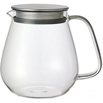 Tetera KINTO UNITEA One Touch de 720 ml, vidrio resistente al calor con filtro de acero inoxidable