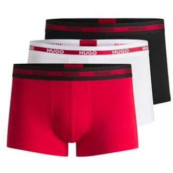 Pack 3 Bóxers HUGO para Hombre Algodón Rojo, Blanco y Marino (M)
