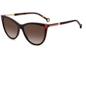 Carolina Herrera Havana Red Sunglasses, Female, Multicolor, Size: 57 MM