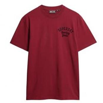 Superdry Camiseta De Manga Corta Embroidered Superstate Ath Logo Roja Talla S
