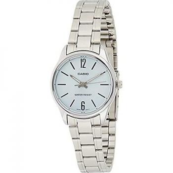 Casio #LTP-V005D-2B Women's Standard Stainless Steel Blue Dial 3-Hand Analog Watch
