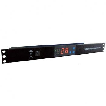 Termostato Digital de Ventilación para Racks MicroConnect con Panel Integrado