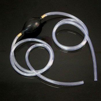 Sedeta Bomba manual para combustible, tubo para transferencia de líquido, tubo de PVC, diámetro de 10 mm, 2,1 metros, color negro