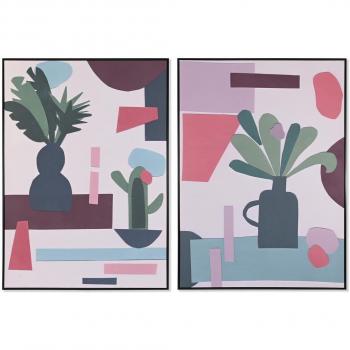 Cuadro DKD Home Decor 103 x 4,3 x 143 cm Jarrón Escandinavo (2 Unidades)