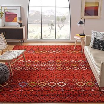 Safavieh Amsterdam Terracotta Multi-Color Geometric Area Rug 8 ft x 10 ft