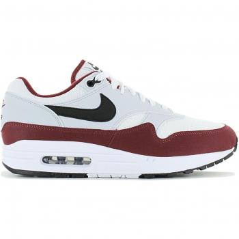 Nike Air Max 1 Men's Sneakers Shoes White-Red Size 7.5 ORIGINAL