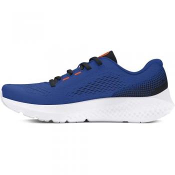 Zapatillas de Running Under Armour Charged Rogue 4 para niños, color azul/naranja, talla 38.5