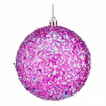 Set de Bolas de Navidad Moradas 10 cm (12 Unidades)