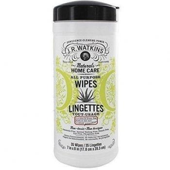 JR Watkins - Natural Home Care todos Purpose toallitas Aloe Vera y té verde - 35 Wipe