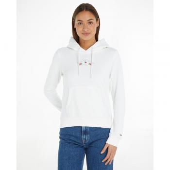Sudadera de mujer Tommy Jeans Floral blanca con capucha y fit regular