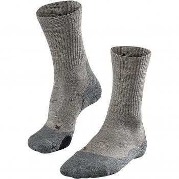 Falke TK2 Wool Trekking Socks for Men - Light Gray 44-45