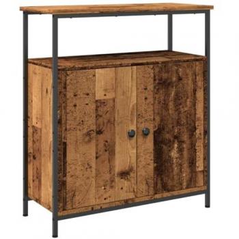 Aparador de madera de ingeniería envejecida 70x30x80 cm, armario de almacenaje, mueble aparador, mueble de almacenaje para cocina, bufé