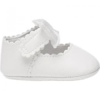 Mayoral 9742 Mercedita Lazo Recién Nacido Blanco - Zapatos de Niña BAILARINAS