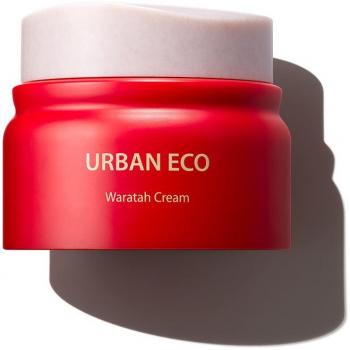 The Saem Urban Eco Waratah Cream 50ml - Moisturizing cream, enriched with waratah flower extract, suitable for all skin types, provides hydration and nourishment, lightweight texture, absorbs quickly, enhances skin elasticity, free from parabens and