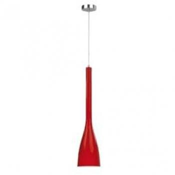 Lámpara de Suspensión Tus, Metal Rojo y Cromo, 15x15x113 cm
