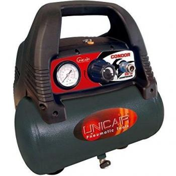 Unicair Compresor eléctrico sin aceite. 6 litros.1,5HP.