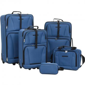 Set de Maletas de Viaje 5 Piezas Diversos Tamaños Juego de Equipaje Color Azul, Negro, Rojo y más