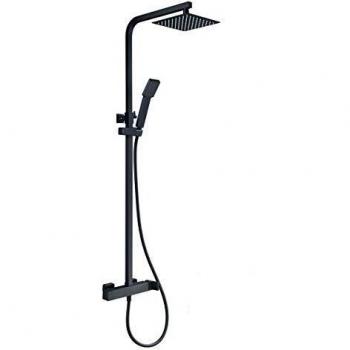 Imex BDF016/NG, Conjunto de ducha, Negro Mate