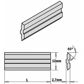 Juego de 2 cuchillas Centrostar/Fix Quickfix 410x12x2.7mm HPS CMT