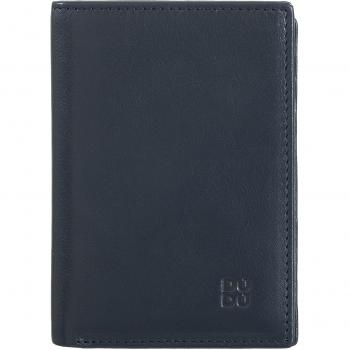 Cartera pequeña de hombre Dudu de piel con solapa interior y bloqueo RFID, bolsillo bifold, ventana para ID y capacidad para 9 tarjetas de crédito y billetes