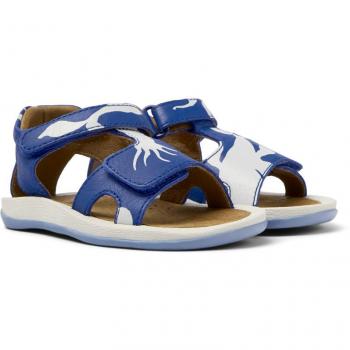 CAMPER Twins - Sandals for First Walkers - Blue, White, Size 23, Smooth Leather