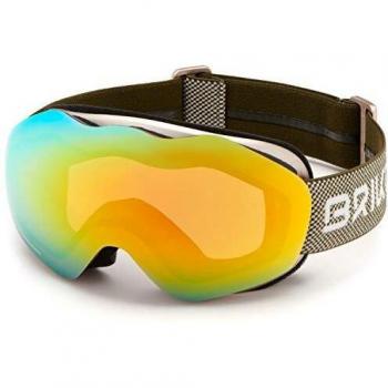 Briko (ZIOIO) Wave HD - Gafas de esquí Unisex para Adultos, Color champán Verde, Talla única