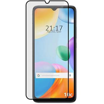 Protector Cristal Templado 5D Completo Full Glue Negro para Xiaomi Redmi 10C