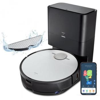 Robot Aspirador Medion con tecnología de navegación inteligente, succión potente, control remoto, función de programación semanal, sensor anti-caída y batería de larga duración