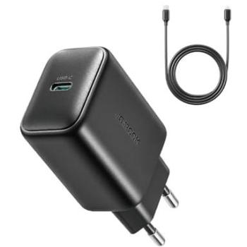 Cargador de Pared USB-C Joyroom 25W con Cable C a C de 1m - Negro