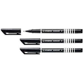 Fineliner STABILO Sensor 0,7 mm con punta flexible, negro