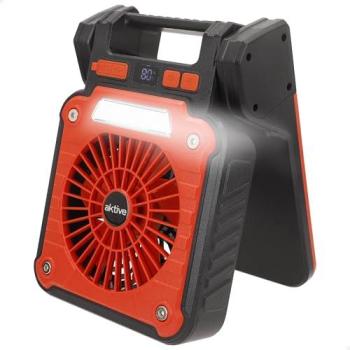 Lámpara Camping LED 3 en 1 con Ventilador, 70 Lúmenes, 5 Modos de Luz, USB y Powerbank, Autonomía de 5 Horas, Gancho para Colgar