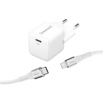 Cargador Intenso 30W USB-C con cable Lightning de 1,5 m, GaN, salida máxima 3 A
