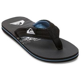 Quiksilver - Sandalias de niños Molokai Layback, color negro y gris, talla 34 EU