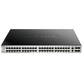 D-Link DGS-3130-54PS/E Switch Gestionable L3 Stackable 48 Puertos Gigabit PoE (370W) + 2 Puertos 10G + 4 Puertos SFP+ 10