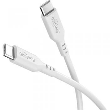 Cable USB-C a USB-C de Silicona 1.5 m - Carga Rápida 60 W PD, Transferencia de Datos 480 Mbit/s, Flexible y Anti-enredos, con Brida de Sujeción