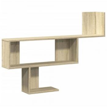 Estante de Pared Flotante de Madera Ingeniería Roble Sonoma 100x15x70 cm